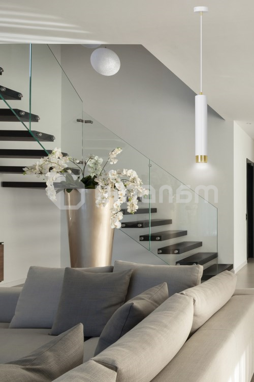 საკიდი EMIBIG Kibo 1 GU10 1x MAX 30W თეთრი ოქროსფერი