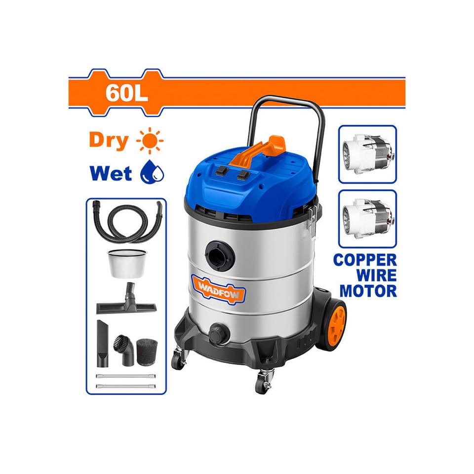 მტვერსასრუტი 2X1200W/60L D/W (WVR5A60) WADFOW