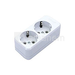 გამანაწილებელი DE-PA 20100 2 ადგილიანი დამიწებით