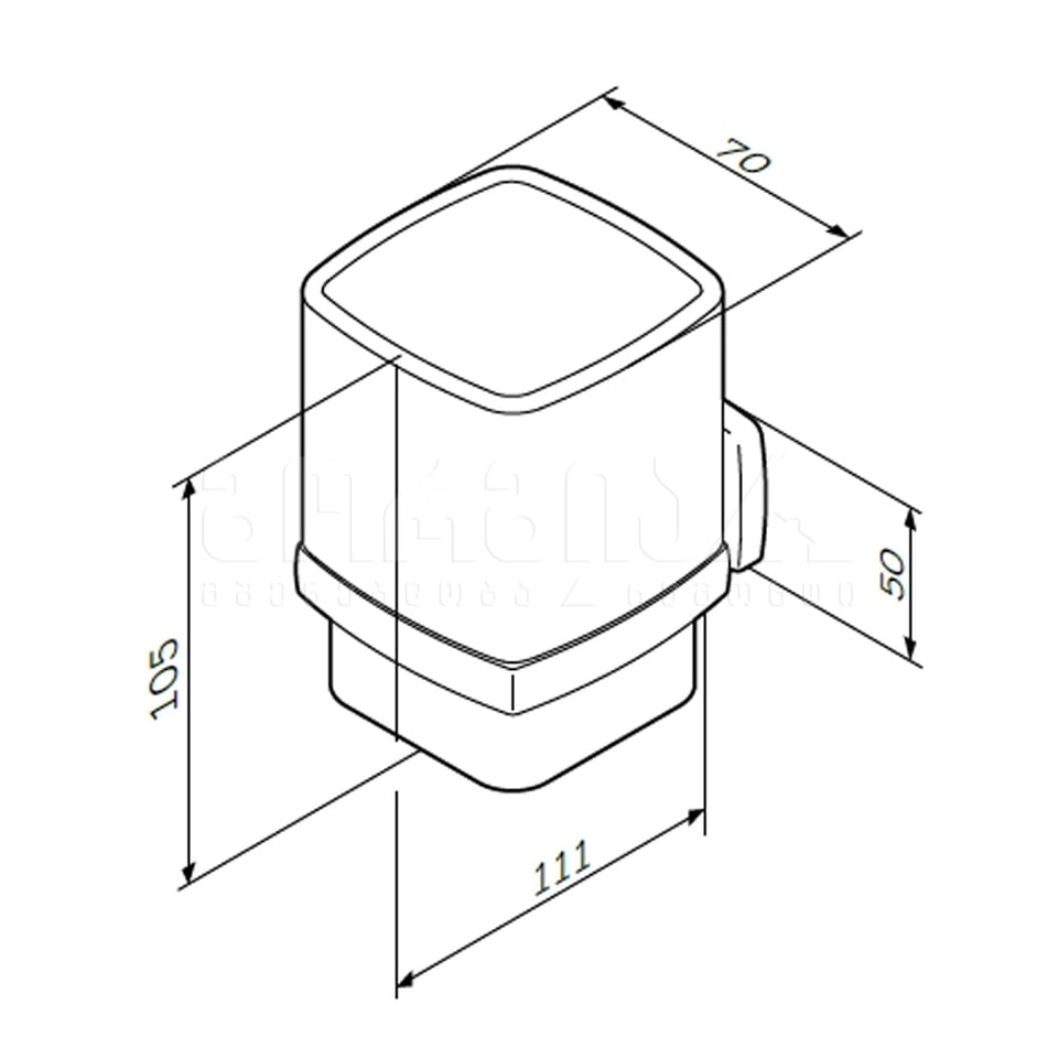 კბილის ჯაგრისის ჩასადები ჭიქა A9034300 Gem