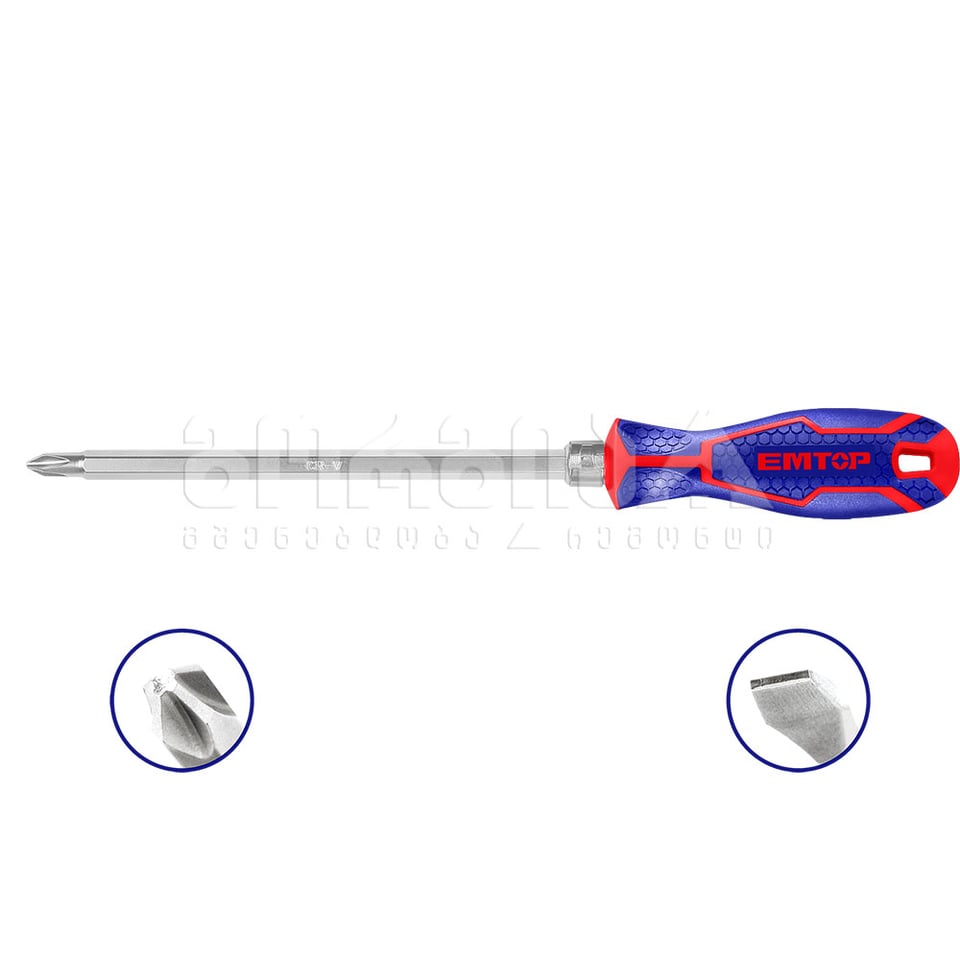 სახრახნისი 2 IN 1 SL6+PH2 Emtop-ESDRH0202