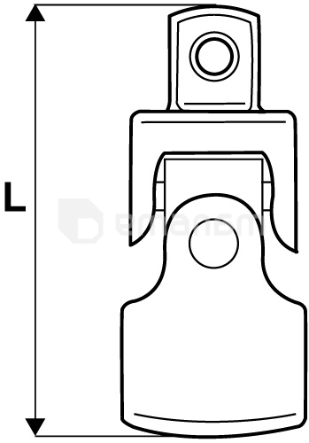 სახსარი კარდანის TOPMASTER 330164 Satin 1/4"