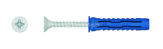 დიუბელი უნივერსალური RawlPlug 08x40 მმ სჭვლით  5,0x60 მმ 50 ც 4ALL-08+5060