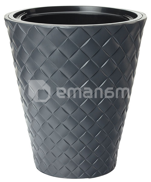პლასტმასის ქოთანი ყვავილებისთვის FORM PLASTIC Makata 2820-014 Ø40 ანტრაციტი
