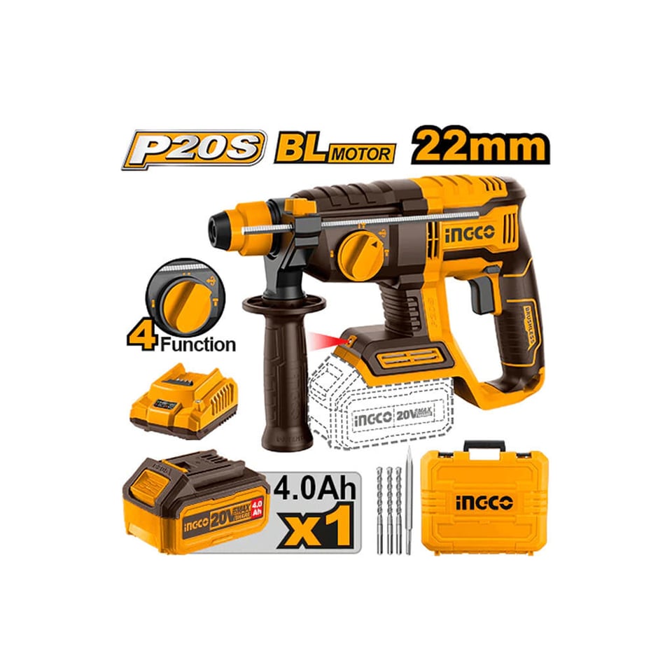 ელექტრო პნევმატური ბურღი (პერფორატორი) 20V-2J Li-Ion Proline (CRHLI202081)