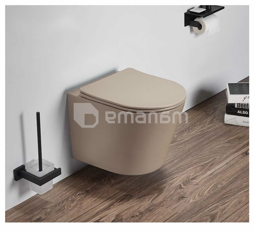 დასაკიდი უნიტაზი Pate B2330MC Rimless Matt კაპუჩინო