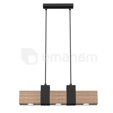 საკიდი LUMINEX 3 Belen GU10 3x MAX 8W შავი ხე 885