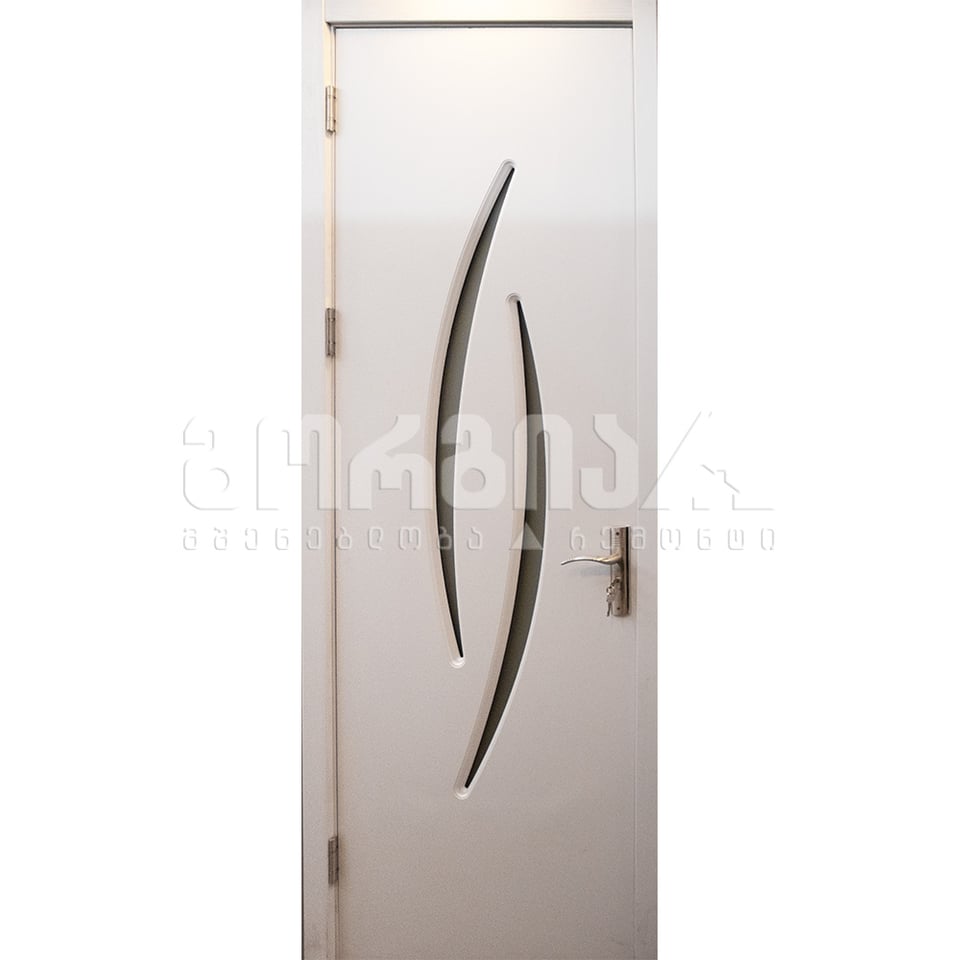 კარი მდფ MQ47 White Ash 3023-6 2200x820x100 (მინით)