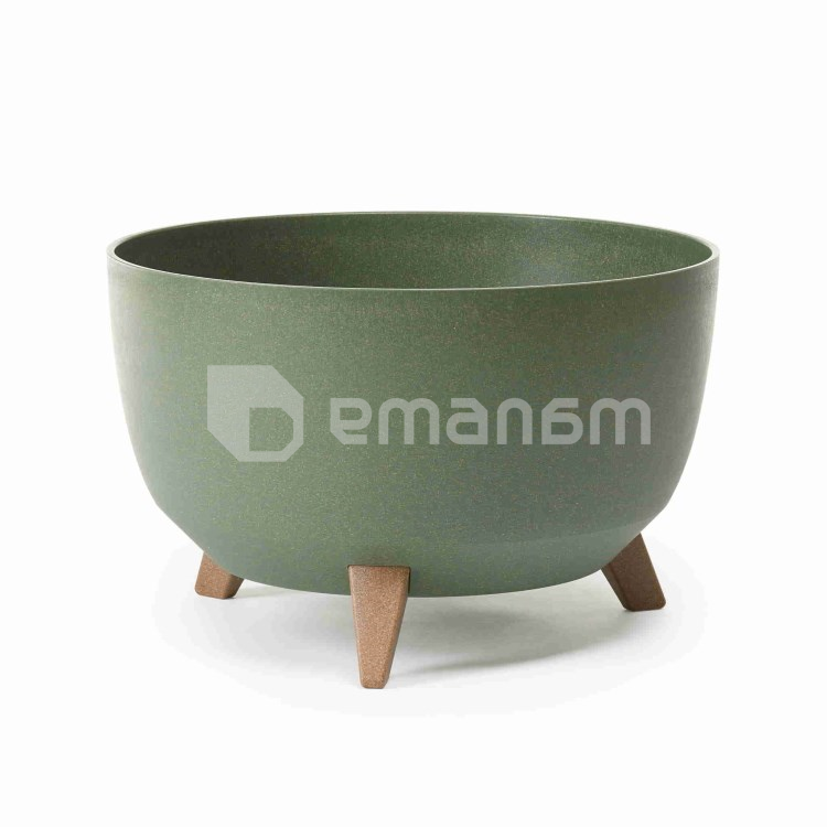 ქოთანი ყვავილის Lamela Bowl ROMA ECO wood 330 12,4ლ მწვანე