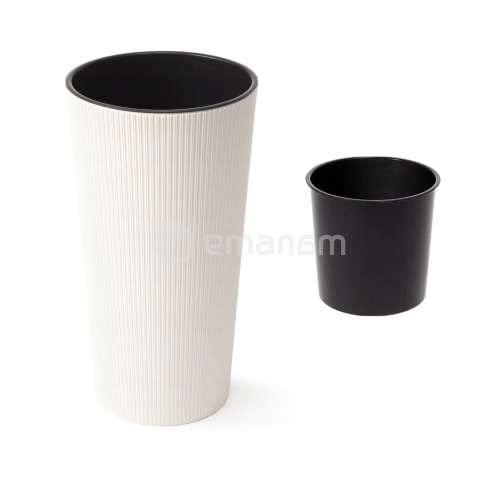 ქოთანი ყვავილის LAMELA LILIA 300 jumper recycled planter - cream