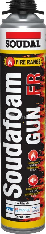 სამონტაჟო ქაფი ცეცხლმდგრადი Soudal Soudafoam FR Gun 750 მლ