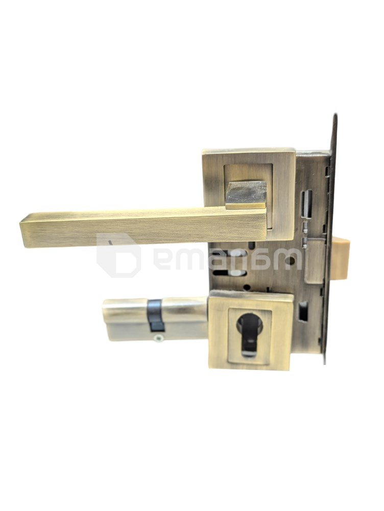 კომპლექტი სახელური  მექანიზმი ცილინდრი BT Group 70მმ ATLAS 5-001-014 ბრინჯაო