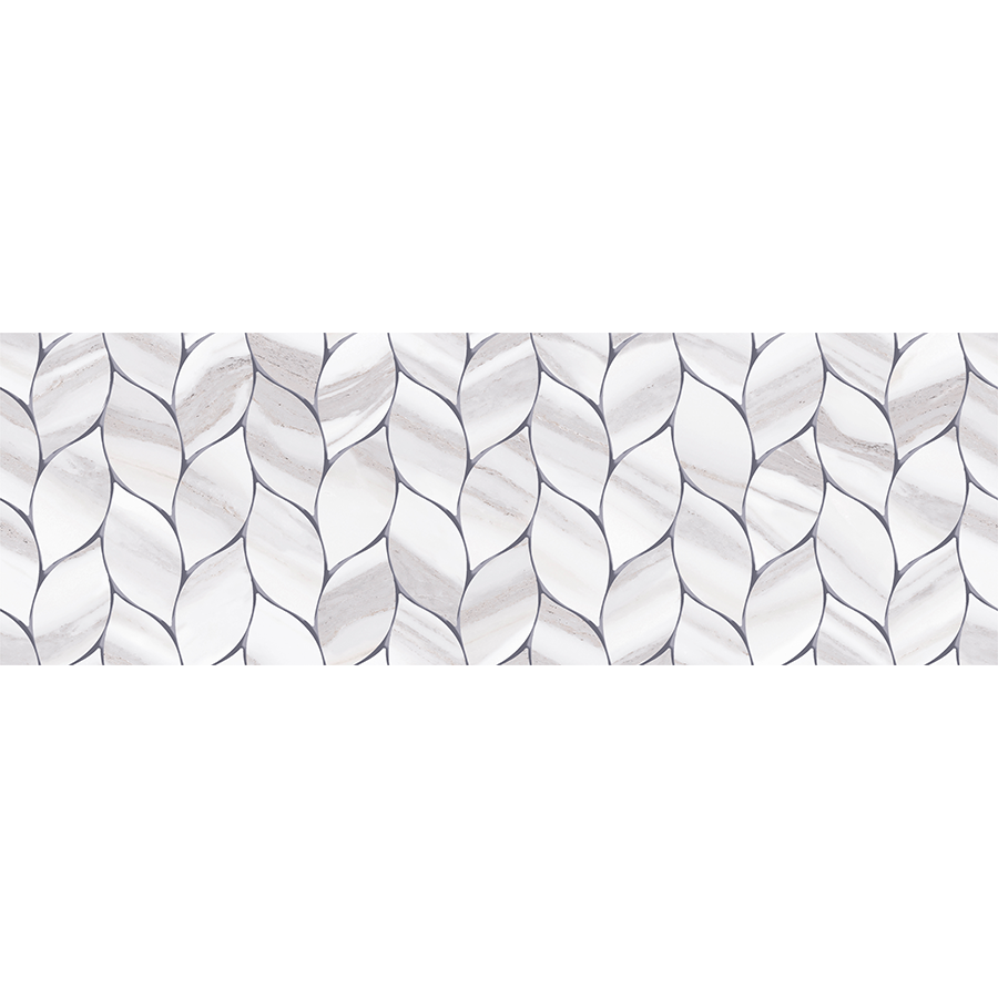 კერამიკული ფილა 30X90 სმ KARIS BIANCO LEAF DECOFON REC-1