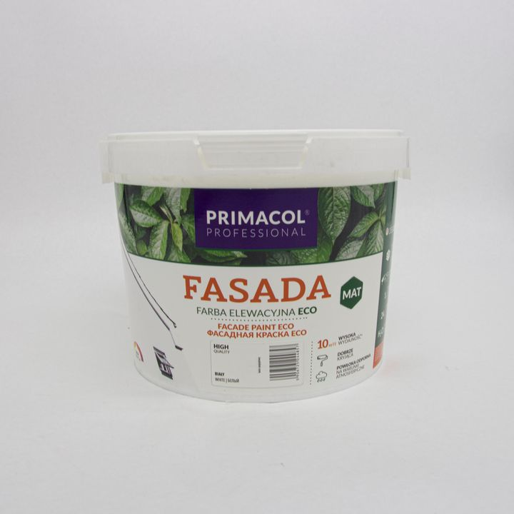 ფასადის წყალ ემულსია საღებავი დეკორი თეთრი 3 ლ