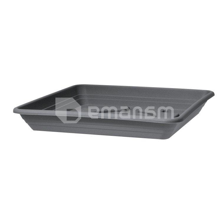 ქოთნის დასადგამი პლასტმასი Scheurich METALLIC GREY 35/327 UNTERSETZER