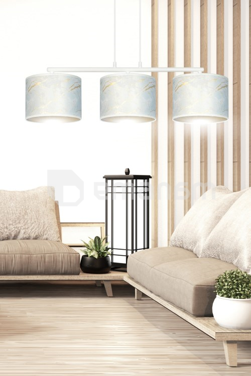 საკიდელი EMIBIG Broddi 3 E27 3x MAX 60W მარმარმარილო თეთრი