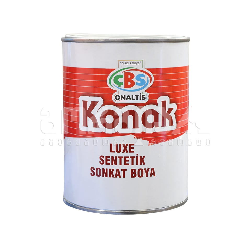 საღებავი ხისა და მეტალისთვის 1 კგ  "KONAK" (გლუვი შავი)