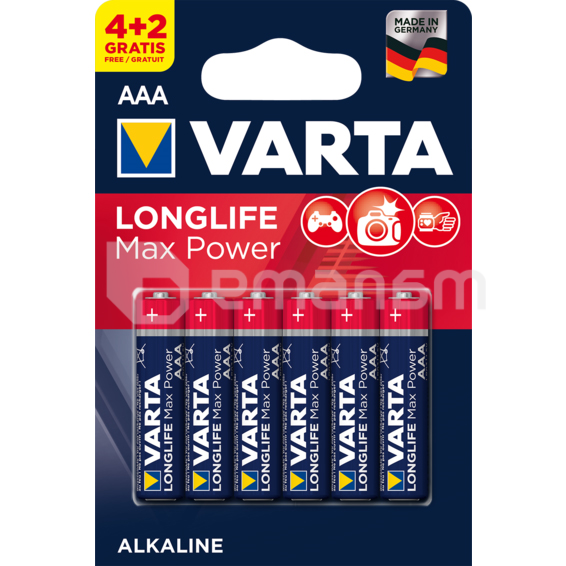 ელემენტი VARTA Longlife AAA 6 ც.