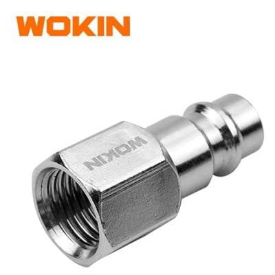 კომპრესორის კონექტორი შიდა Wokin 817202, G1/4″, Quick Plug, Silver