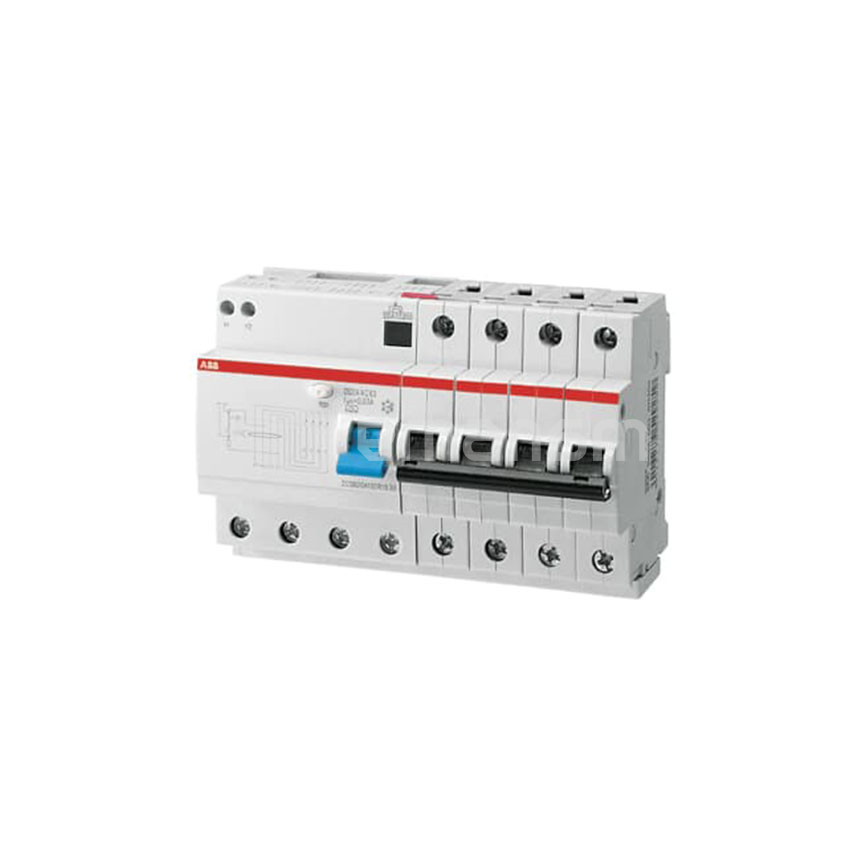 მოდულური დიფერენციალური ამომრთველი ABB 400V AC 6kA 40A 30mA 4P