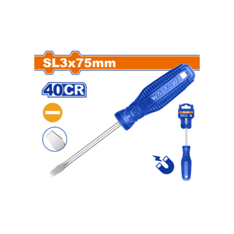 სახრახნისი (ბრტყელი) 3X75 მმ (WSD3233) WADFOW