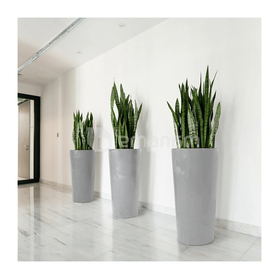 ყვავილის ქოთანი ნაცრისფერი Lamela LILIA ECO 29,5 ლ