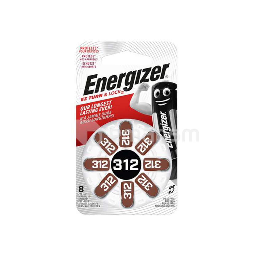 ელემენტი Energizer სმენის აპარატის HA312 8ც Zinc Air