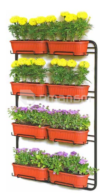 ყვავილების საკიდი Metallurgica Buzzi Splendida for Wall with self-watering box 70x15xh100 სმ