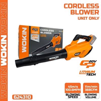 ჰაერის დამბერი Wokin 624310, 20V, 11m³/m, Li-ion Cordless Blower, Orange
