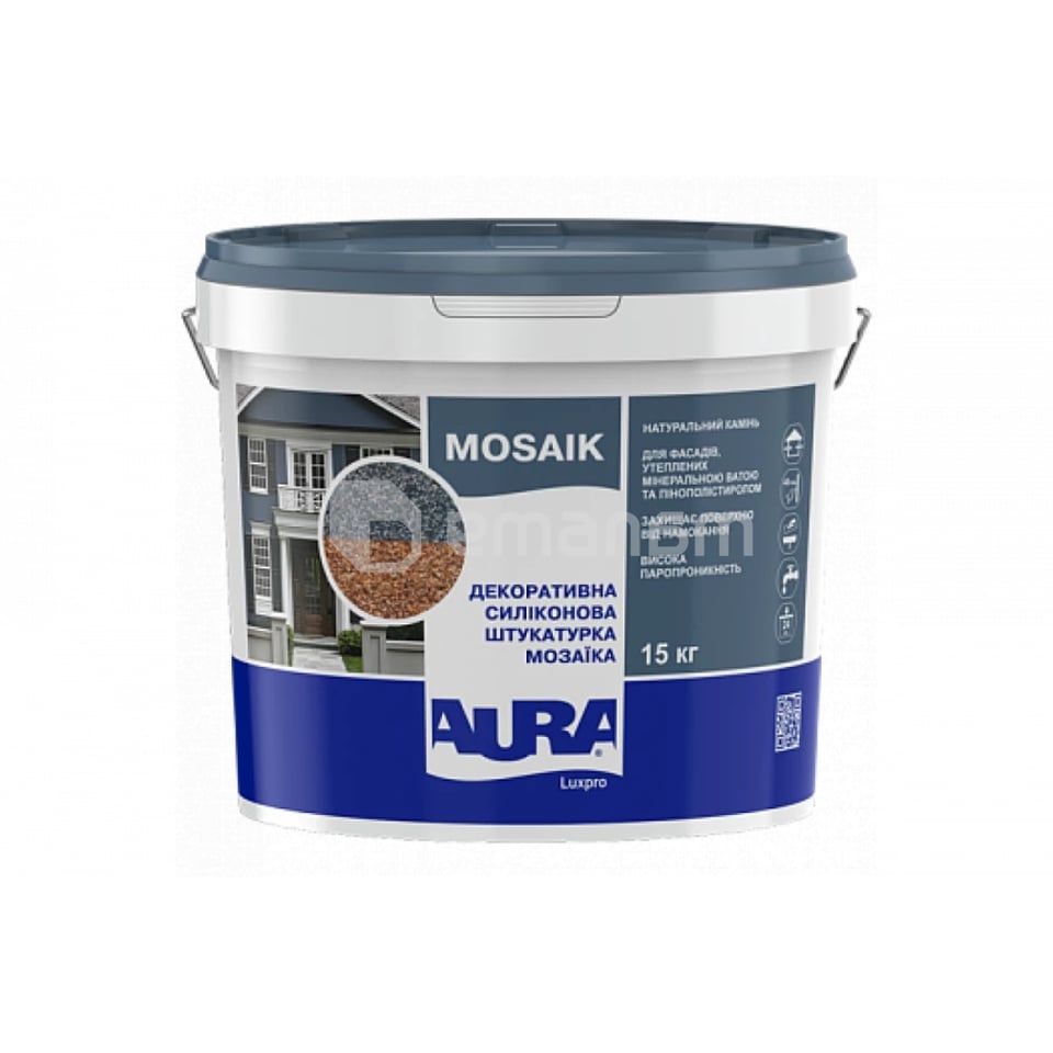 დეკორატიული ბათქაში Eskaro Aura Luxpro Mosaik M10 S106 15კგ