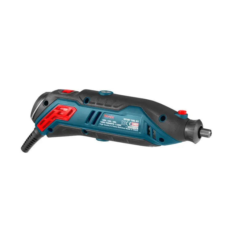 მინი ბორმანქანა Ronix-3403 130W, 10000-35000RPM ნაკრები