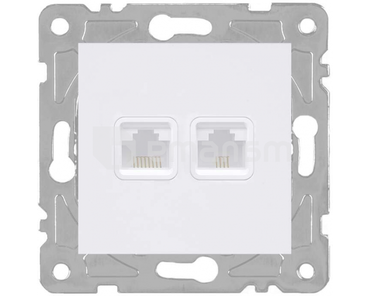 როზეტი TDM RJ45 RJ11 QUAD თეთრი