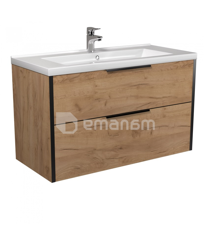 აბაზანის ტუმბო ხელსაბნით LINE Craft 100-А wood Cosmo 100 სმ