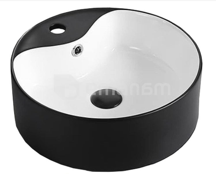 ხელსაბანი Osis Art basin დასადგამი 8002MB შავი თეთრი