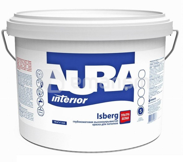 ინტერიერის საღებავი ჭერისთვის Eskaro Aura Malare 2.5 ლ
