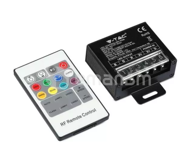 პულტი ლედ ლენტის V-TAC 3340 RGB 12/24V MAX 480W