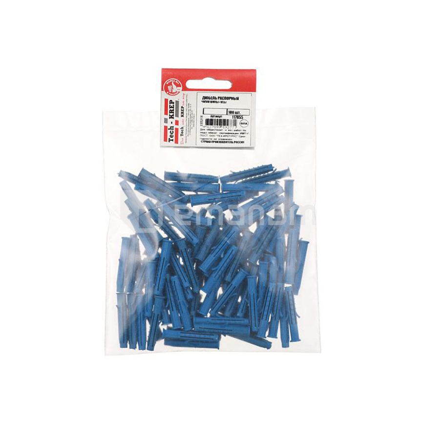 დუბელი გამჭედი უნივერსალური Tech-Krep Chapay 6х60 პოლიპროპილენი 100 ც 1178