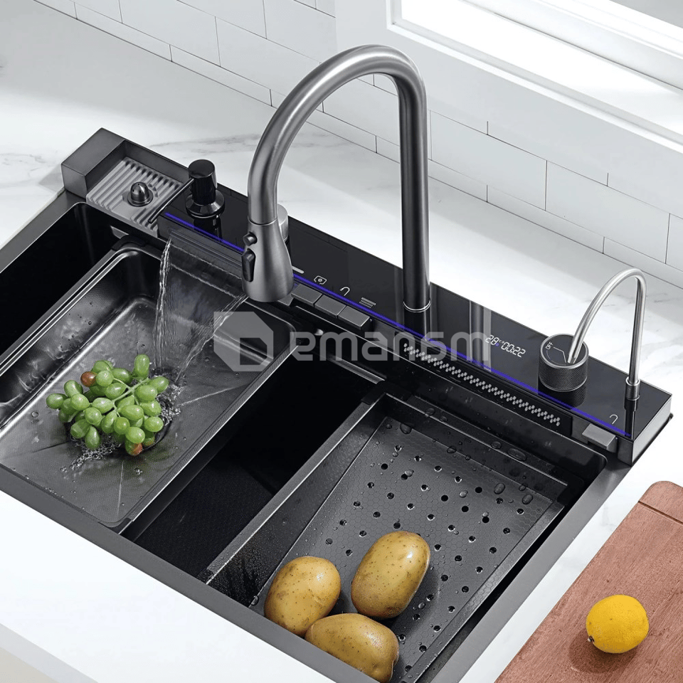 სამზარეულოს ნიჟარა მულტიფუნქციური Lefton P31-B 75x45 სმ Black