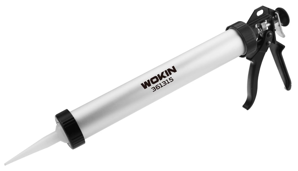 სილიკონის თოფი Wokin 361315, 375mm, Professional Caulking Gun (INDUSTRIAL), Silver