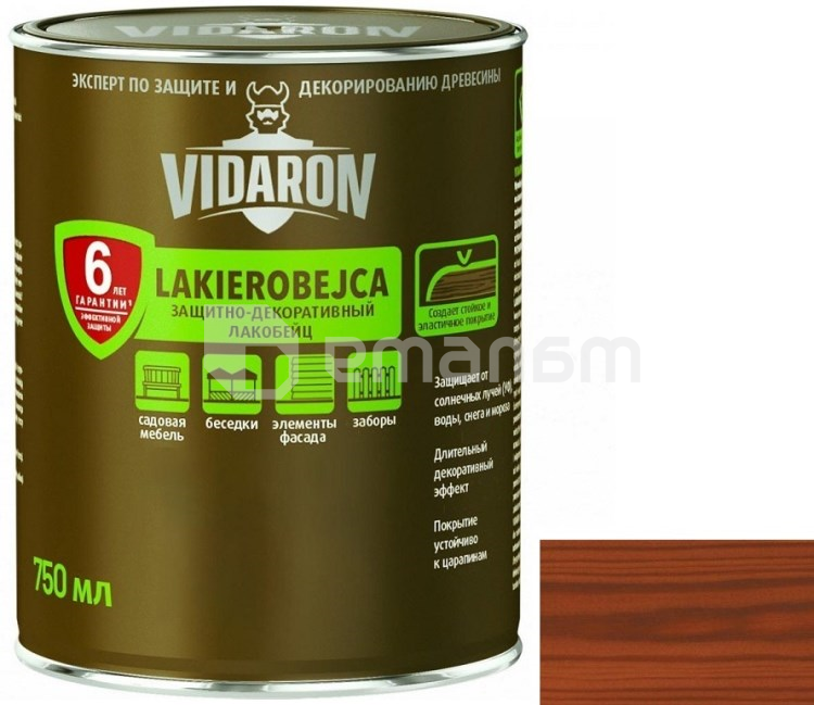 გასაჟღენთი ხის Vidaron Lakobeyc 750 მლ L06 ამერიკული მაჰაგონი