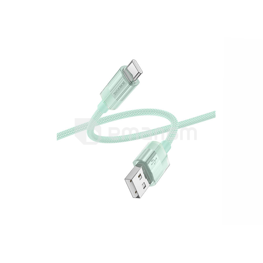 მობილური ტელეფონის დამტენი სადენი Borofone USB-С С 1.2მ 3А 60W მწვანე