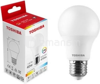 შუქდიოდური ნათურა Toshiba A60 4000K 4.7W E27