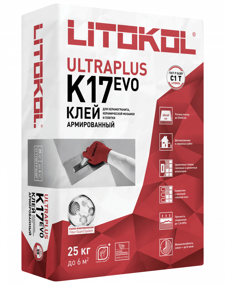 წებო-ცემენტი UltraPlus K17 EVO 25კგ