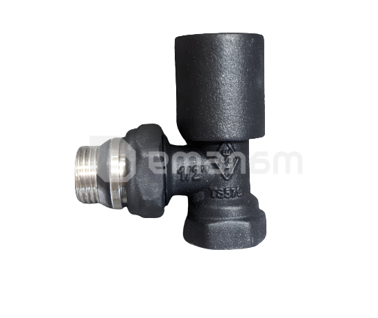 რადიატორის ვენტილი KAS Black მიწოდება 1/2"