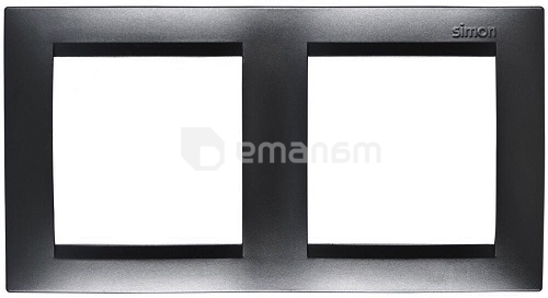 ჩარჩო Simon 15 1500620-038 2 განყოფილებიანი გრაფიტი