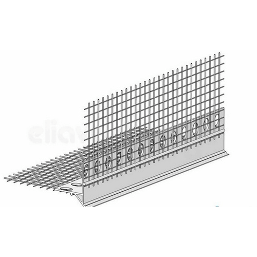 PVC კუთხოვანა მინაბადით 100x100 მმ (2.5მ)