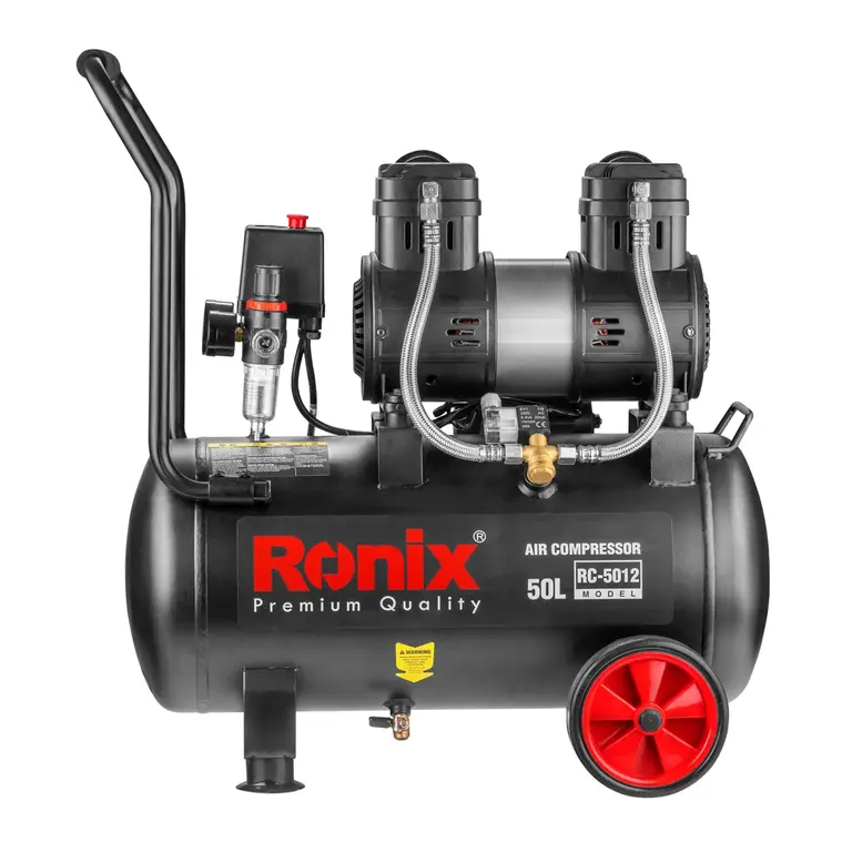 ჰაერის ჩუმი კომპრესორი Ronix RC-5012, 50ლ, 1680w