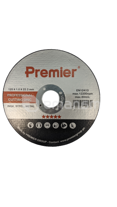 ლითონის საჭრელი დისკო  Premier 125 x 1.0 x 22 მმ.