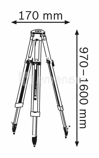 შტატივი Bosch BT 160 Professional 97–160 სმ (0601091200)