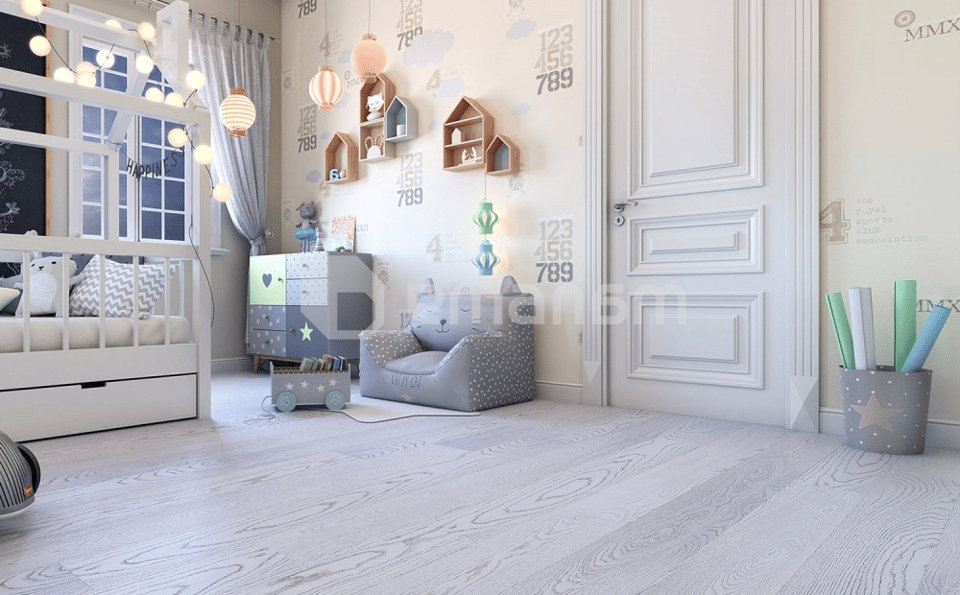 პარკეტის დაფა Polarwood PREMIUM ELARA WHITE MATT 14x188x1800 მმ მუხა